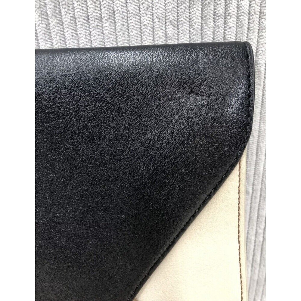 Express Envelope Clutch Purse Colorblock Black Brown Beige Church Party - Picture 3 of 13